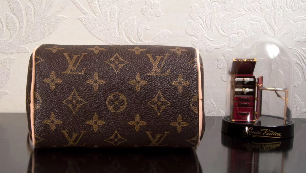 LV Louis Vuitton Nano Speedy 16 Monogram bags M61252 Handbags Brown