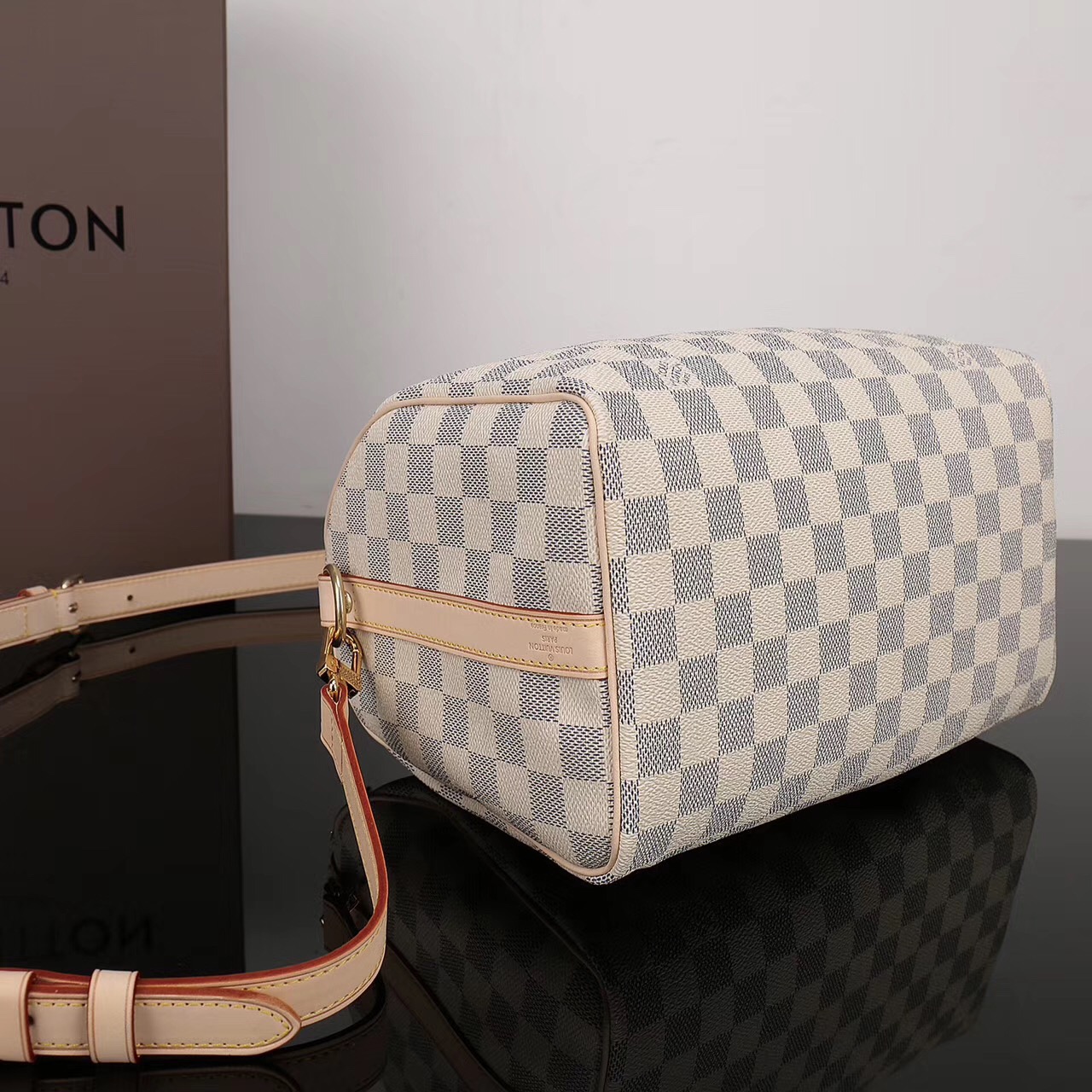 LV Louis Vuitton Speedy 25 Damier bags N41374 Handbags White