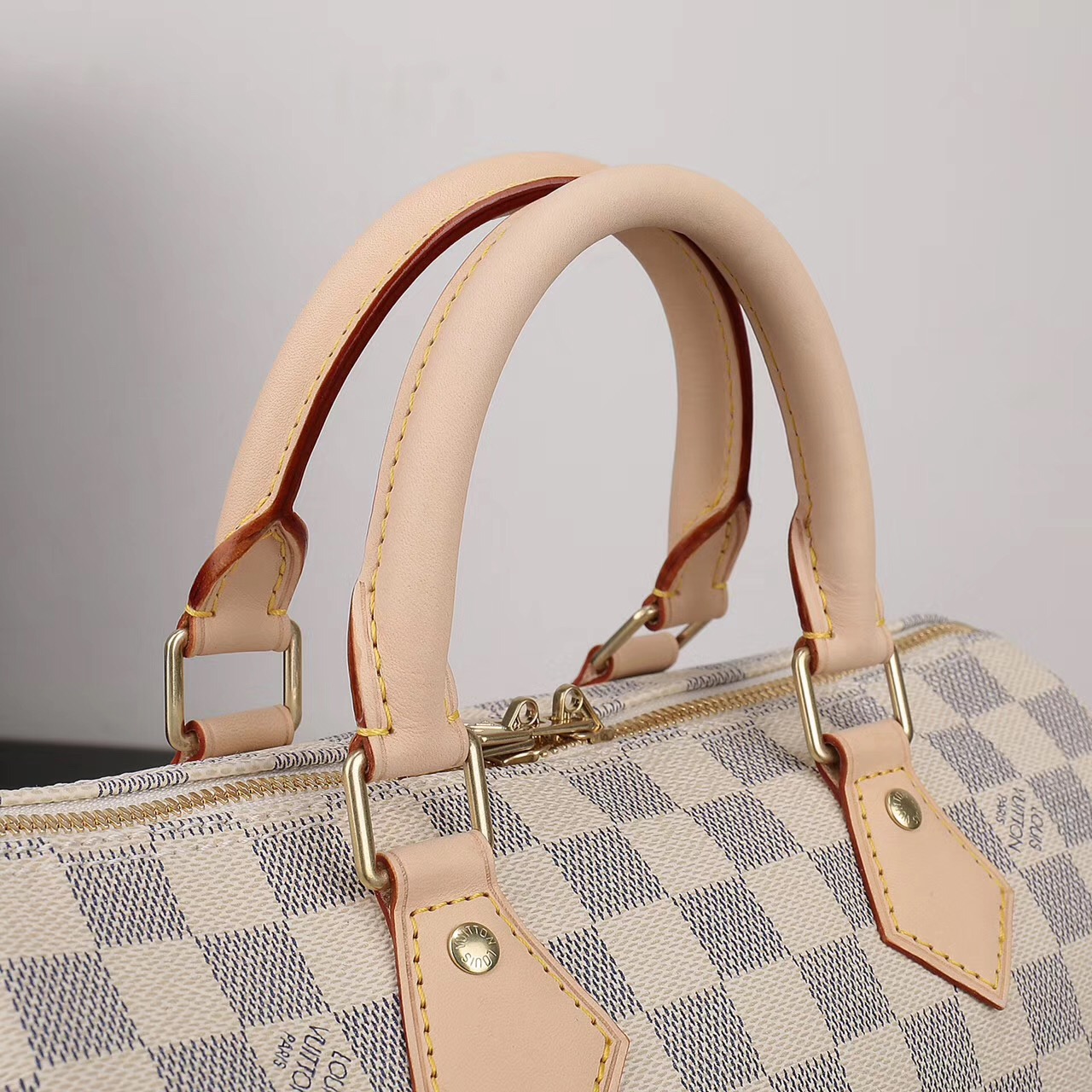 LV Louis Vuitton Speedy 25 Damier bags N41374 Handbags White