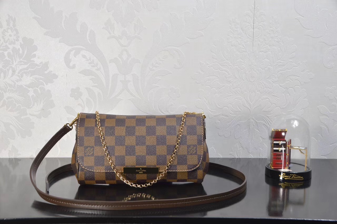 LV Louis Vuitton Favorite Small Damier bags N41276 Handbags Brown