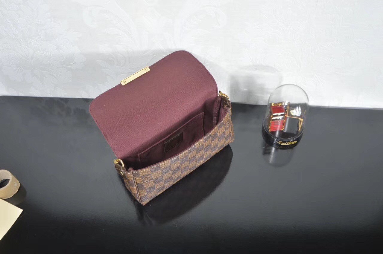 LV Louis Vuitton Favorite Small Damier bags N41276 Handbags Brown