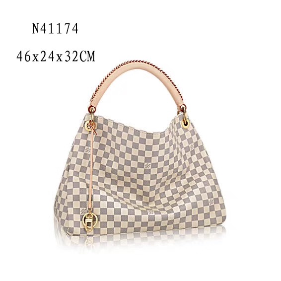 LV Louis Vuitton Artsy Damier Handbags N41174 bags White