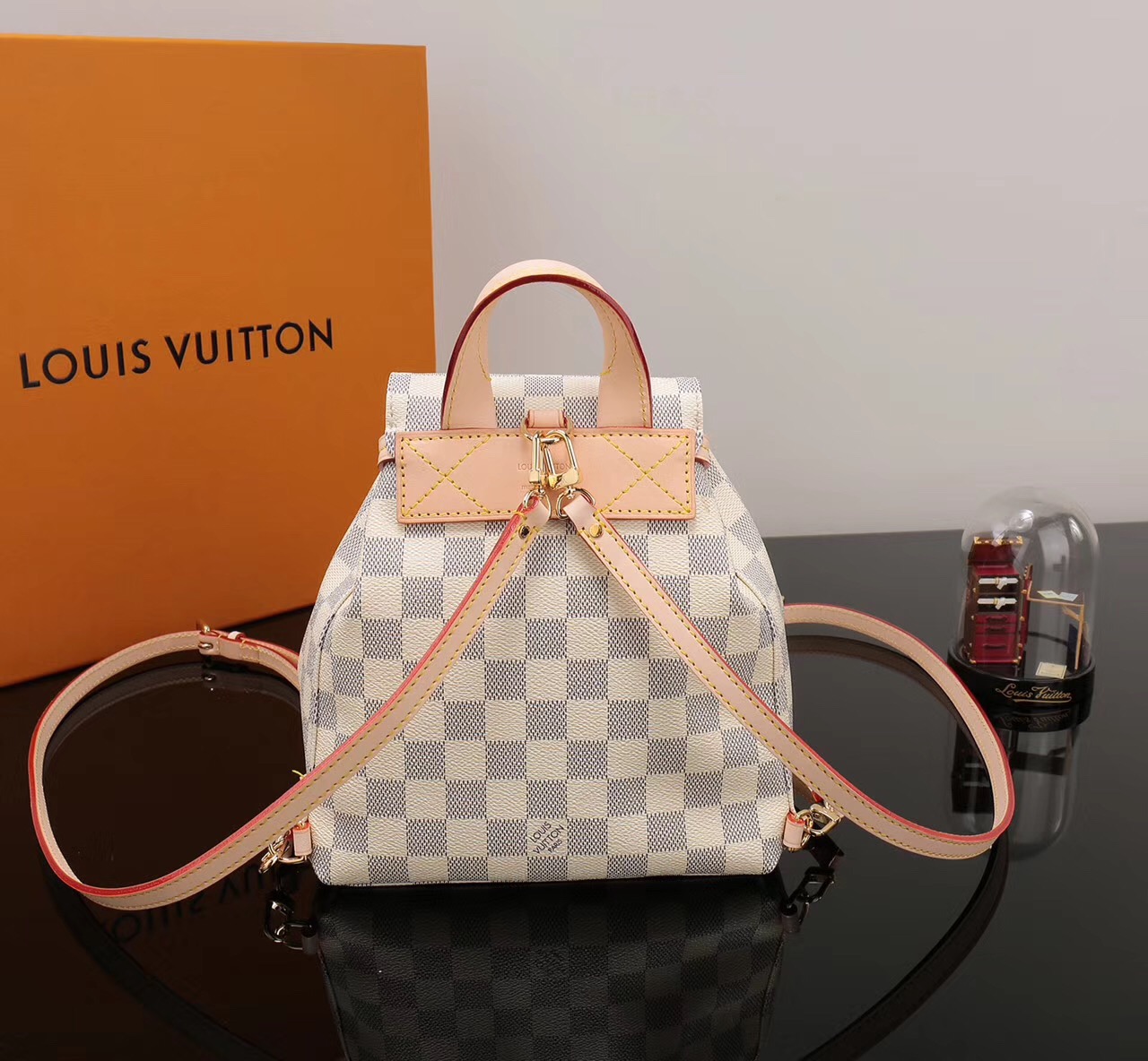 LV Louis Vuitton Sperone BB Backpack Damier Handbags N44026 bags White