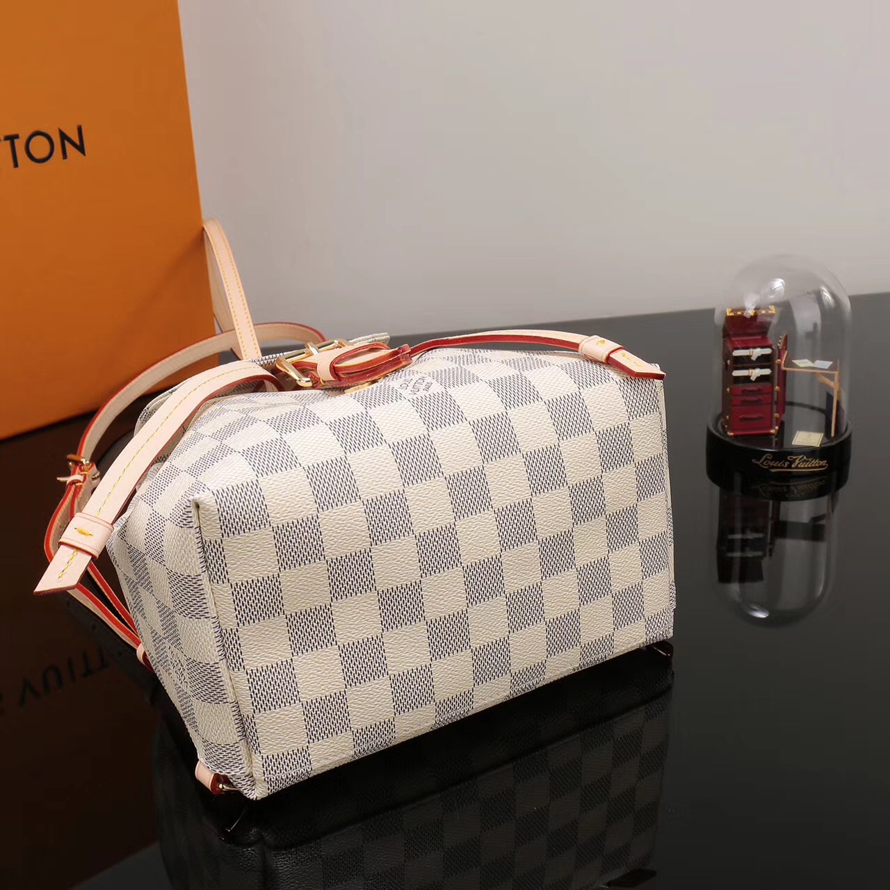 LV Louis Vuitton Sperone BB Backpack Damier Handbags N44026 bags White