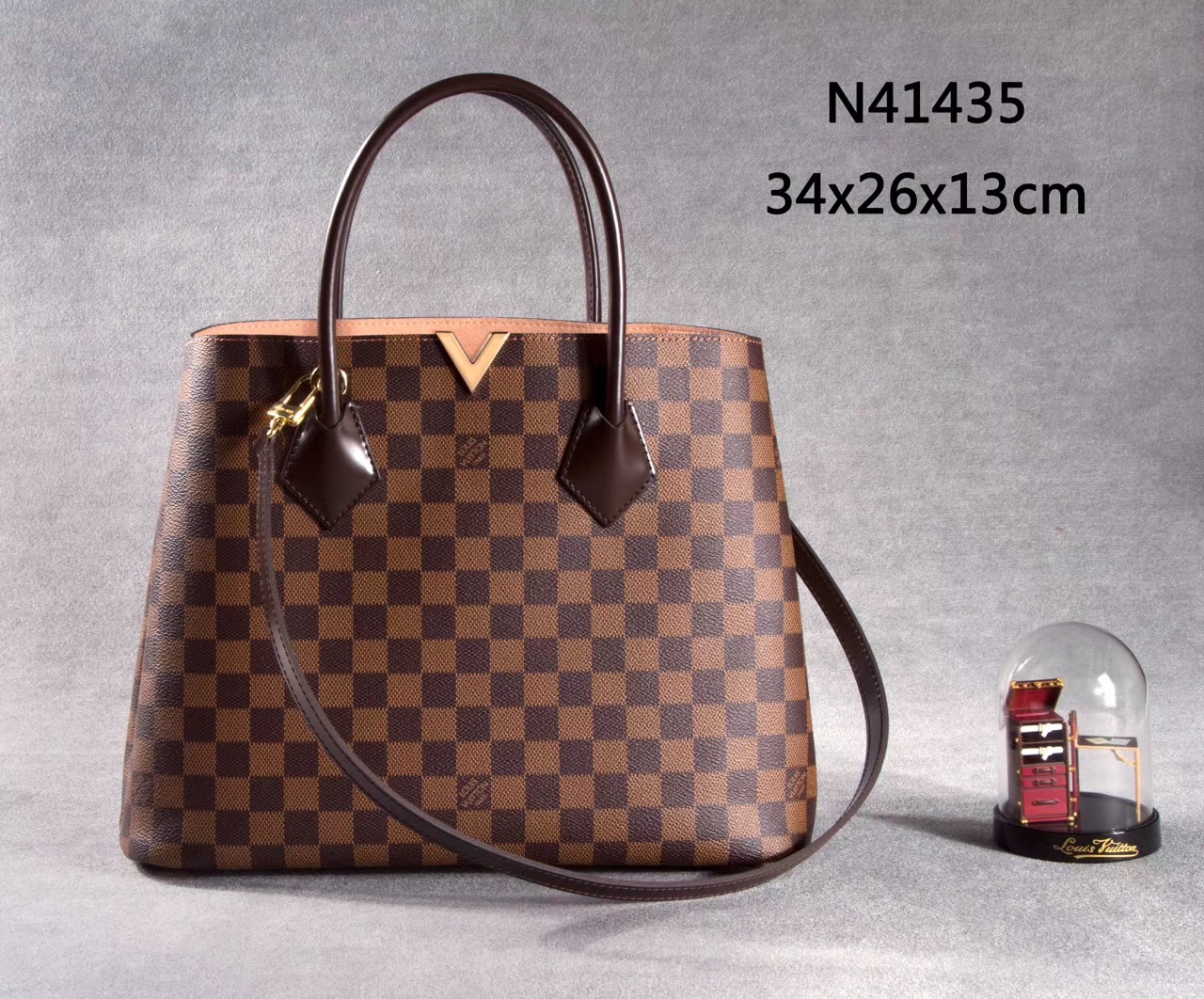 LV Louis Vuitton N41435 Damier Kensington Handbags bags Brown