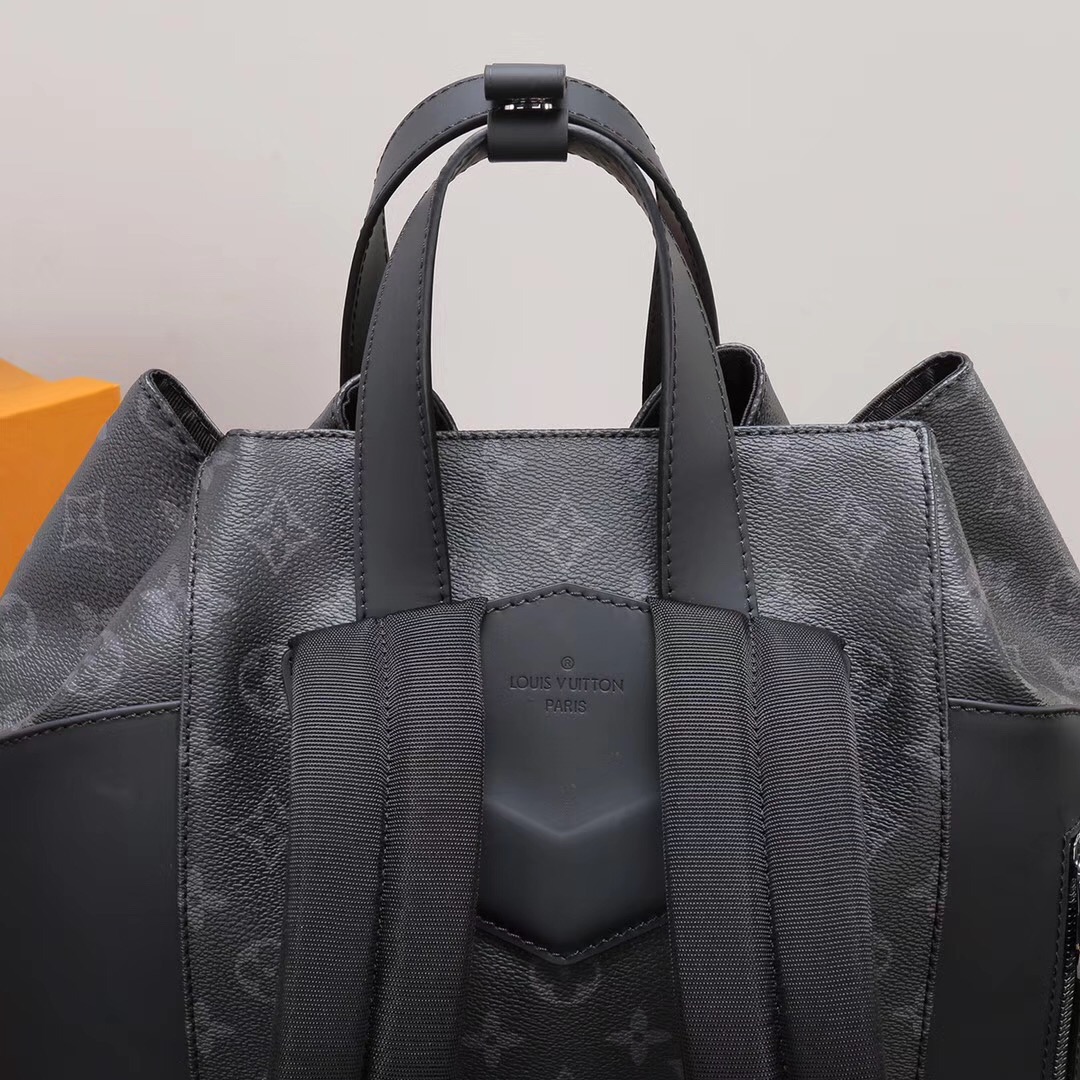 Men LV Louis Vuitton M40527 Explorer Monogram Backpack bags Handbags Gray