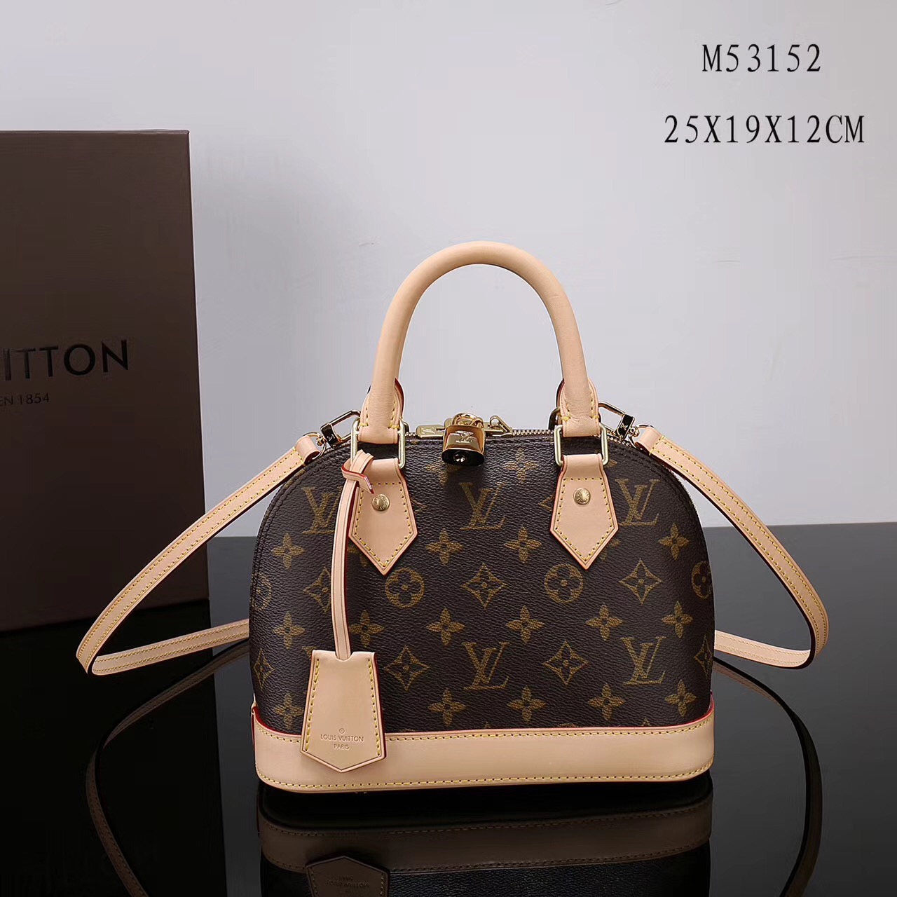 LV Louis Vuitton M53151 Monogram Alma Handbags bags Beige