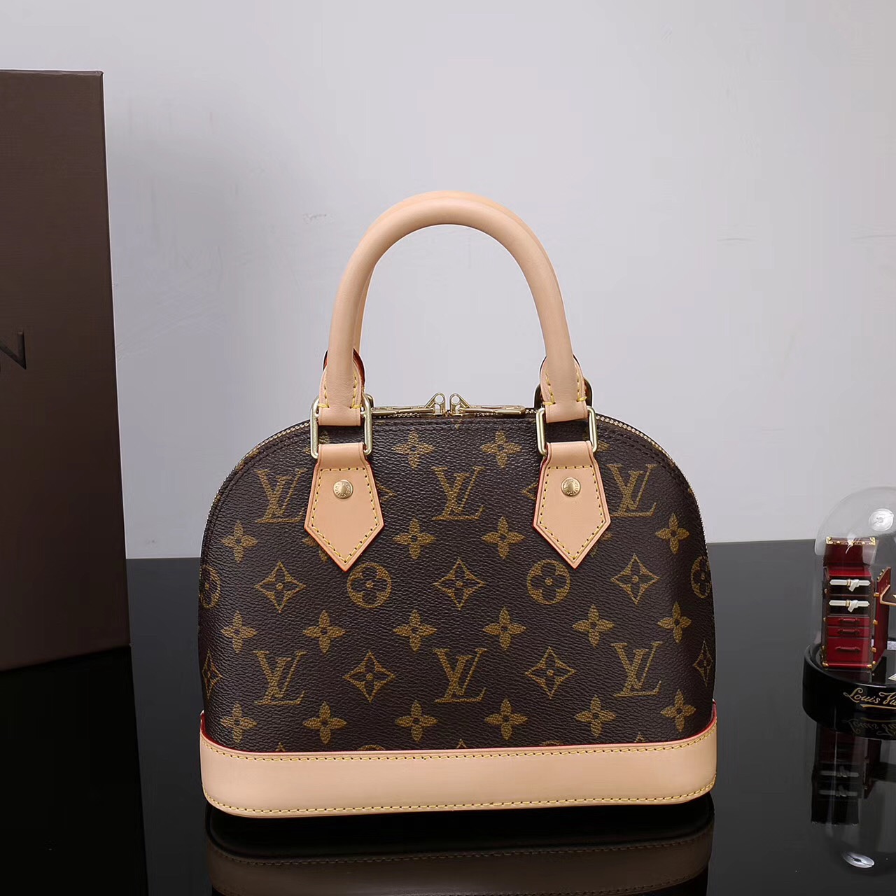 LV Louis Vuitton M53151 Monogram Alma Handbags bags Beige