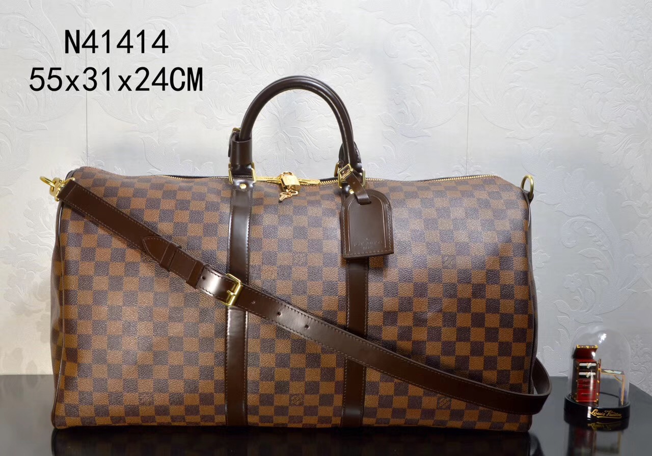 LV Louis Vuitton N41414 Keepall 55 Travelling Handbags Damier bags Brown