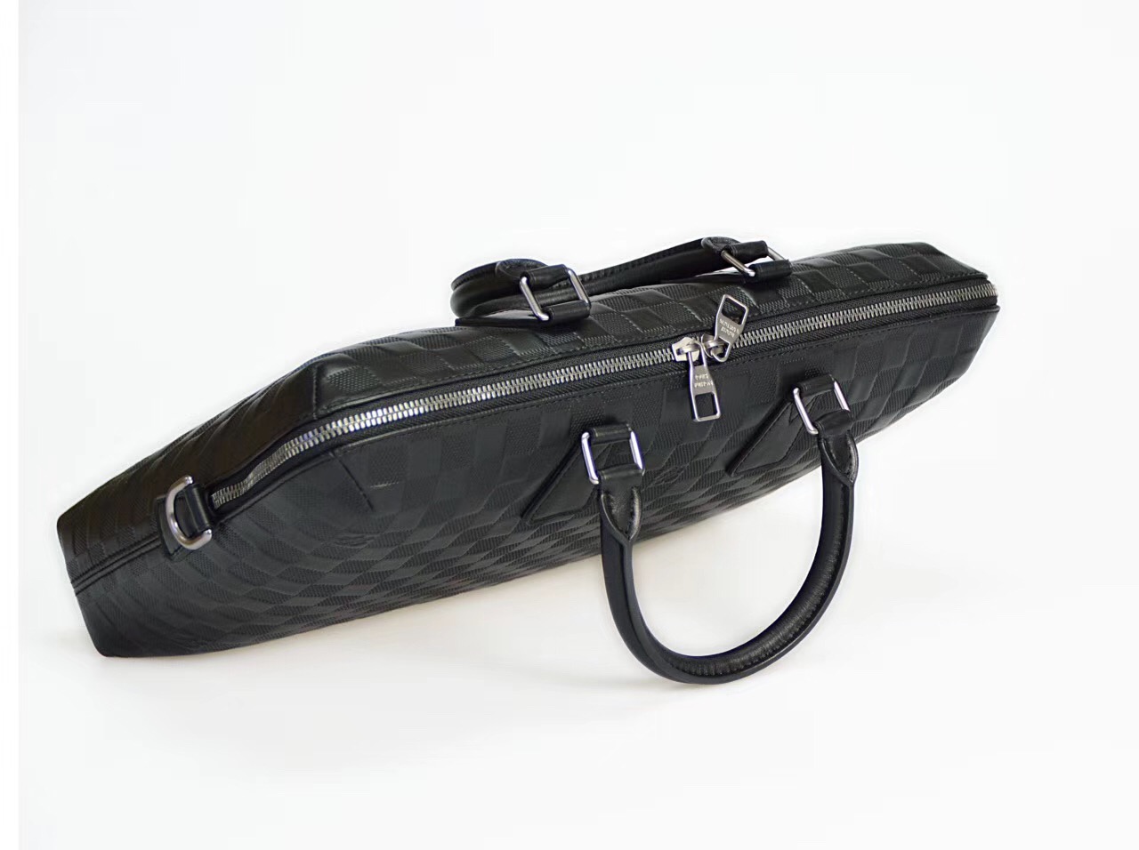 Men LV Louis Vuitton Documents Briefcase Handbags Leather N41248 Damier bags Black
