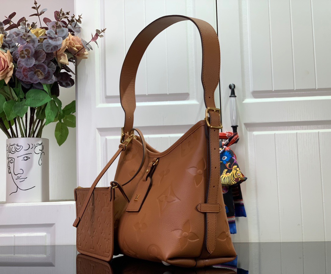 Louis Vuitton LV Calfskin Carryall Small Bag Handbag M11790 Brown