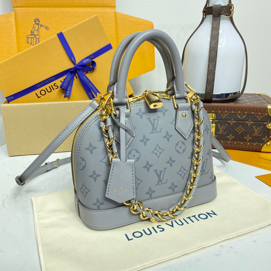 Louis Vuitton LV Monogram Ink Alma BB Bag Handbag M12561 in Gray