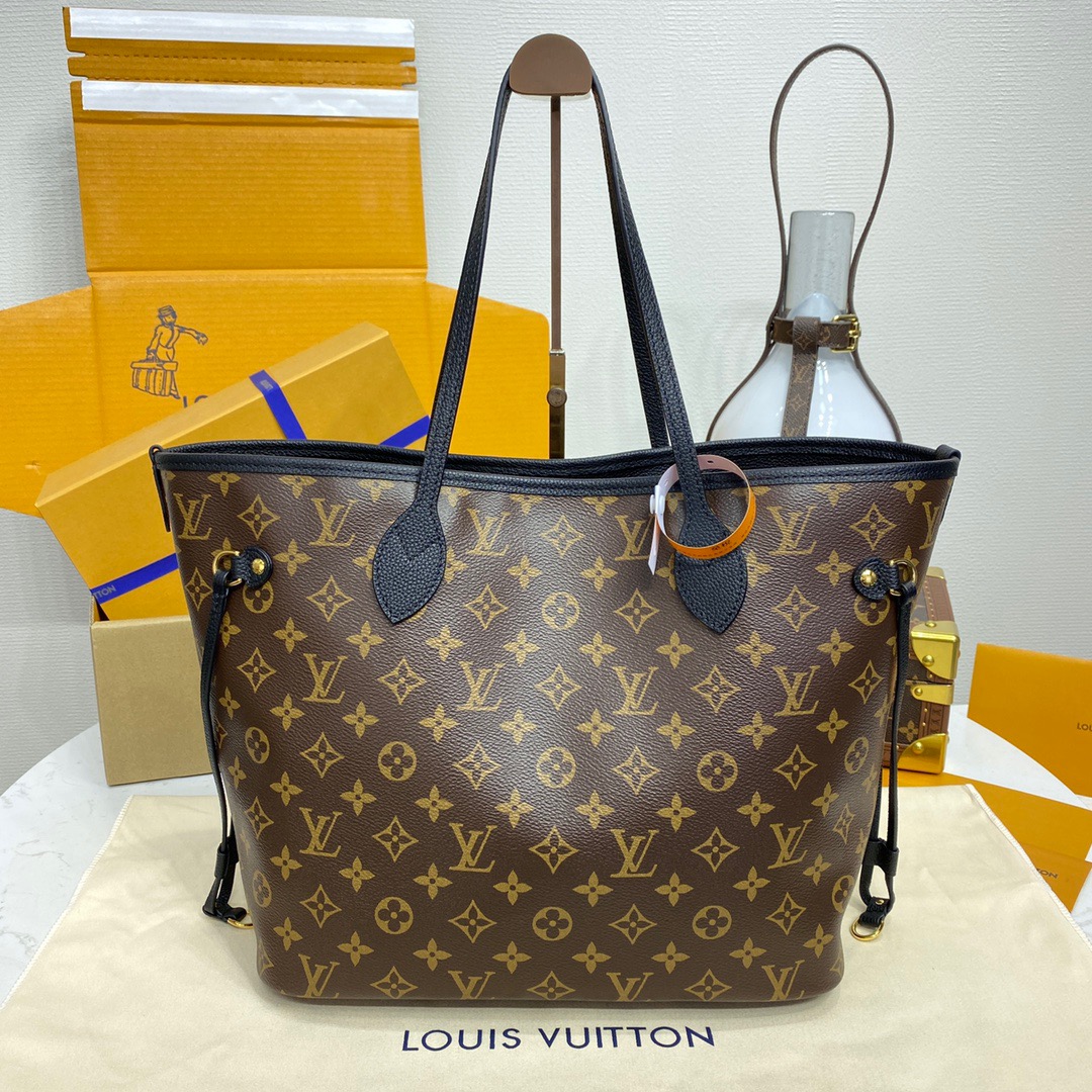 Louis Vuitton LV Neverfull Inside Out MM Bag Handbag M11946 in Black