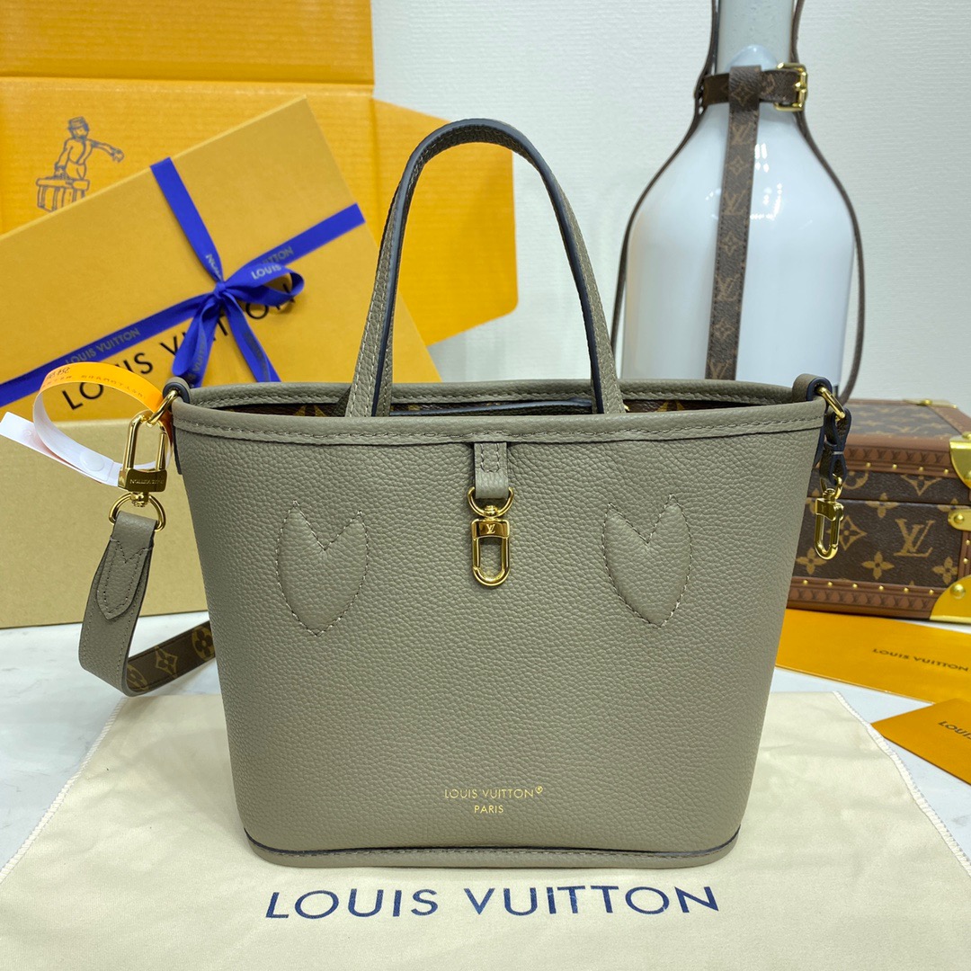 Louis Vuitton LV Neverfull Bandouliere Inside Out BB Bag Handbag M12109 Khaki