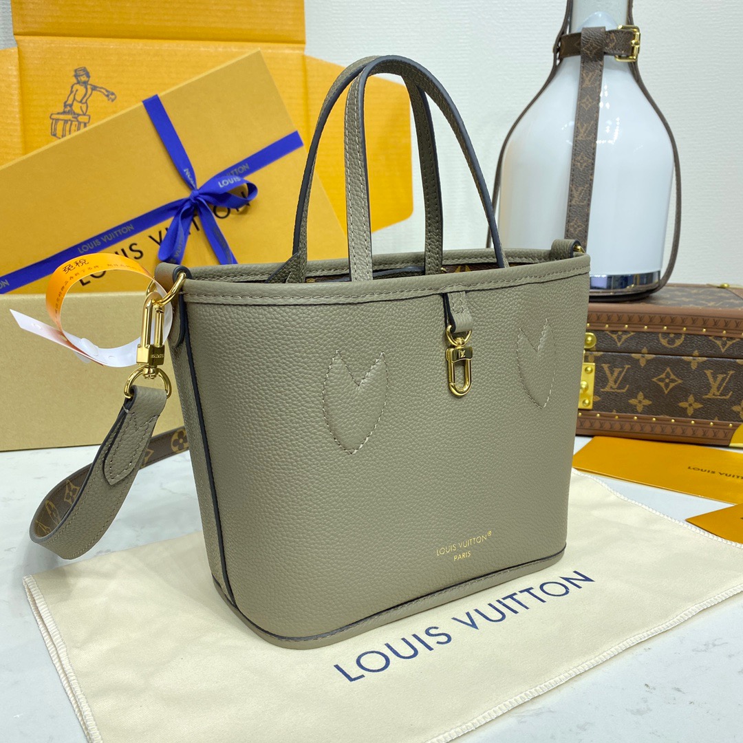 Louis Vuitton LV Neverfull Bandouliere Inside Out BB Bag Handbag M12109 Khaki