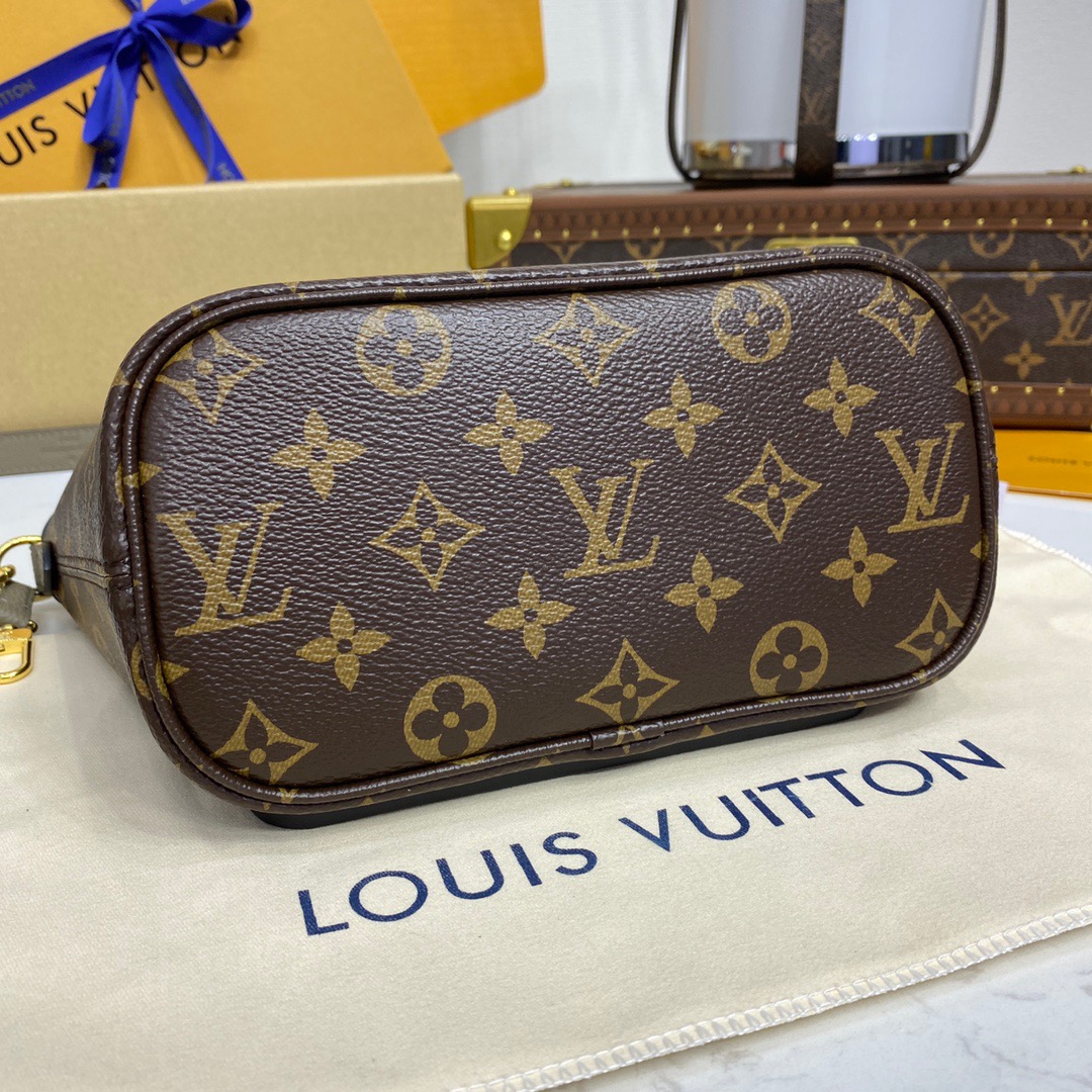 Louis Vuitton LV Neverfull Bandouliere Inside Out BB Bag Handbag M12109 Khaki