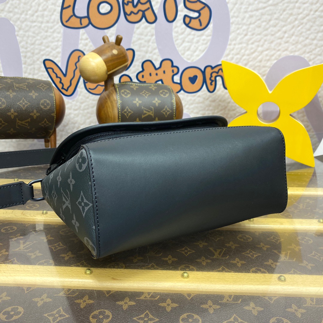 Louis Vuitton LV Men Pulse Mini Bag in Monogram Eclipse Canvas M12806 Black