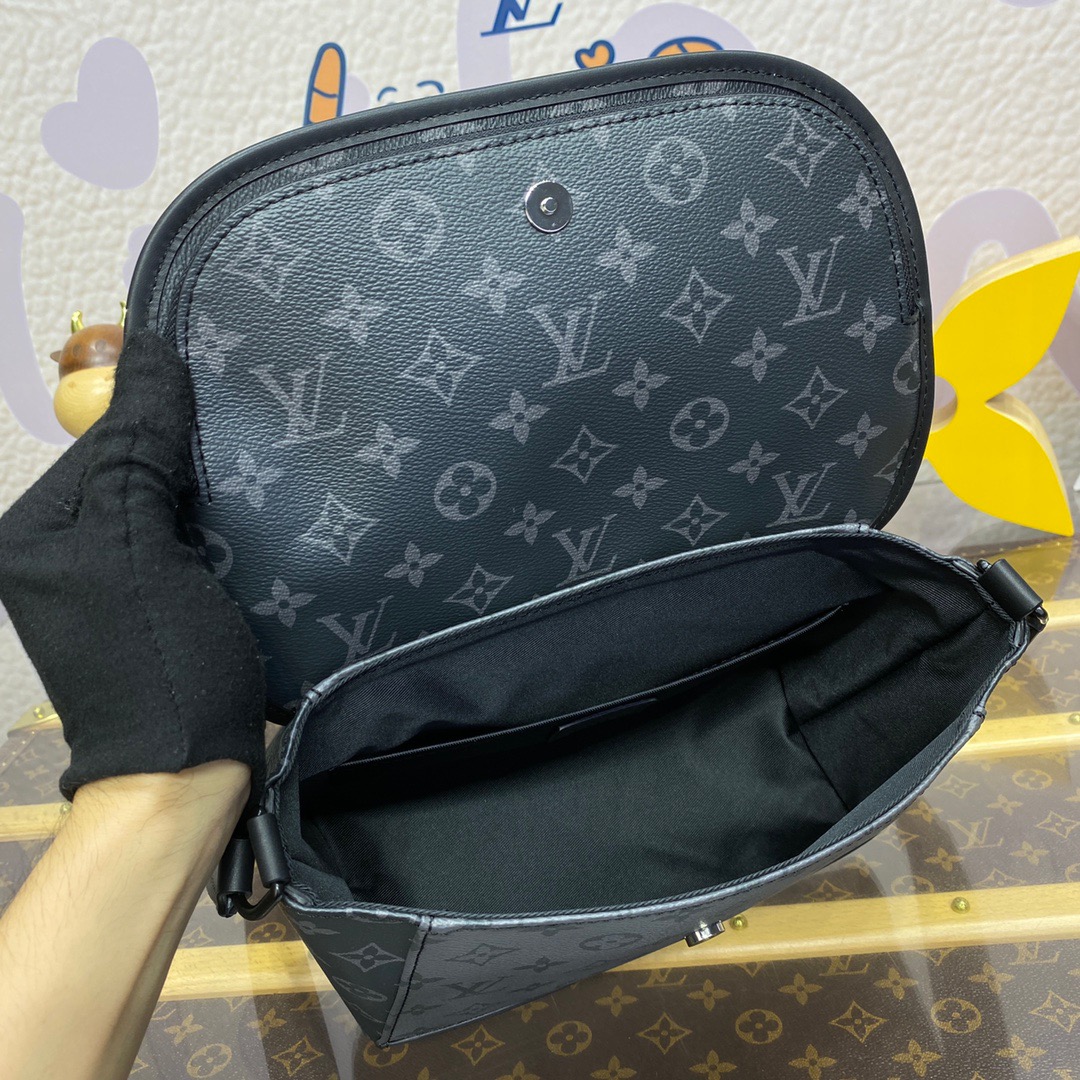 Louis Vuitton LV Men Pulse Mini Bag in Monogram Eclipse Canvas M12806 Black