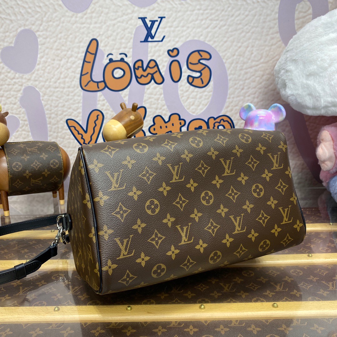 Louis Vuitton LV Monogram Speedy Soft 30 Dark Bag Handbag M12243 