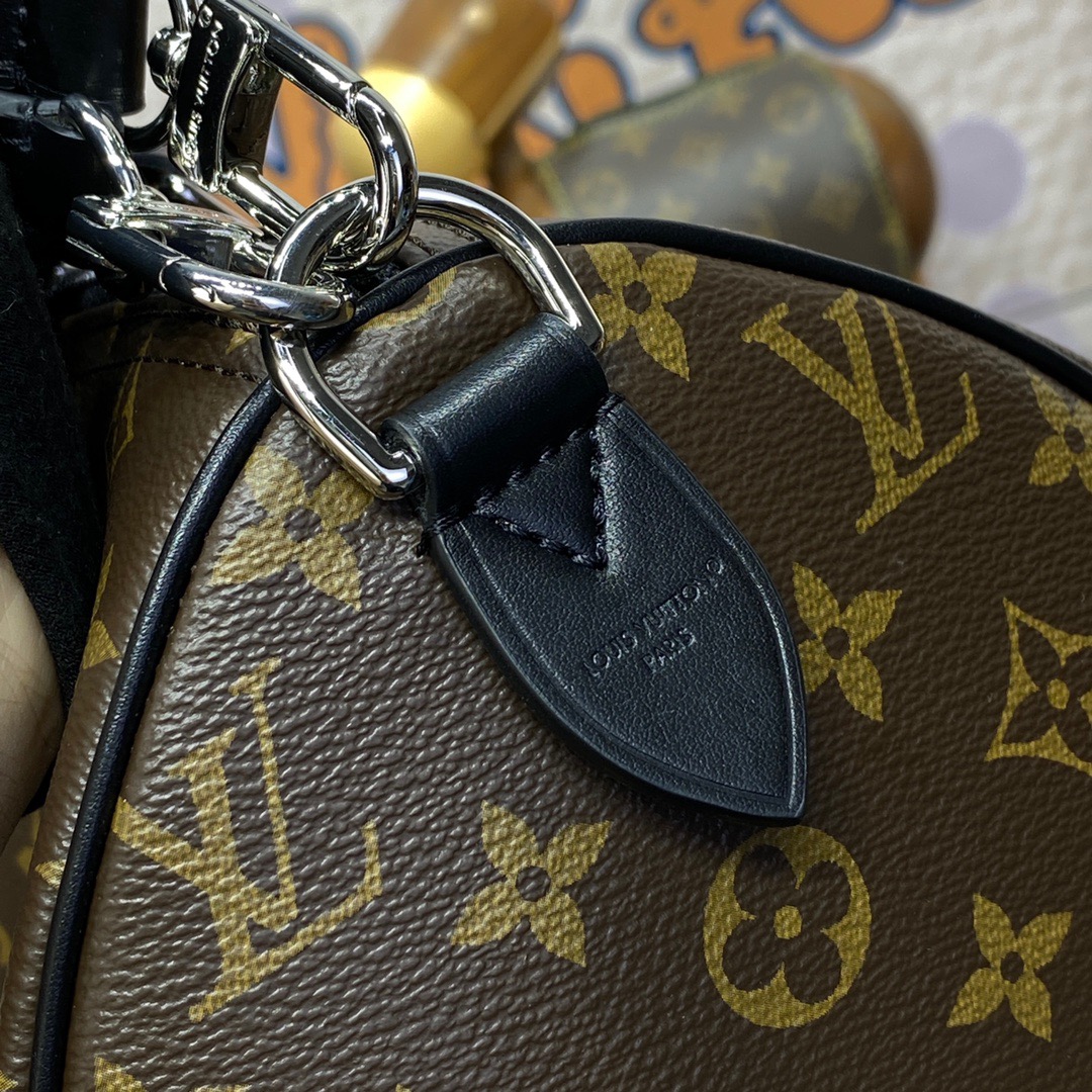 Louis Vuitton LV Monogram Speedy Soft 30 Dark Bag Handbag M12243 