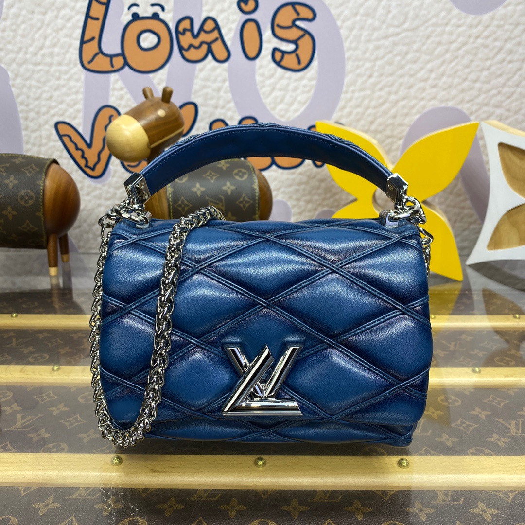 Louis Vuitton LV Lambskin GO-14 Small Bag Handbag M12434 in Blue