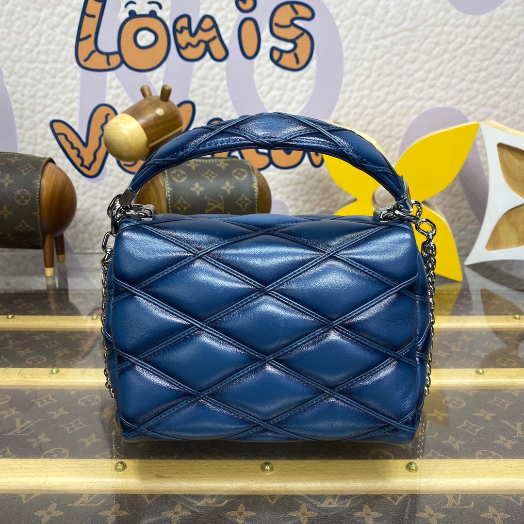 Louis Vuitton LV Lambskin GO-14 Small Bag Handbag M12434 in Blue