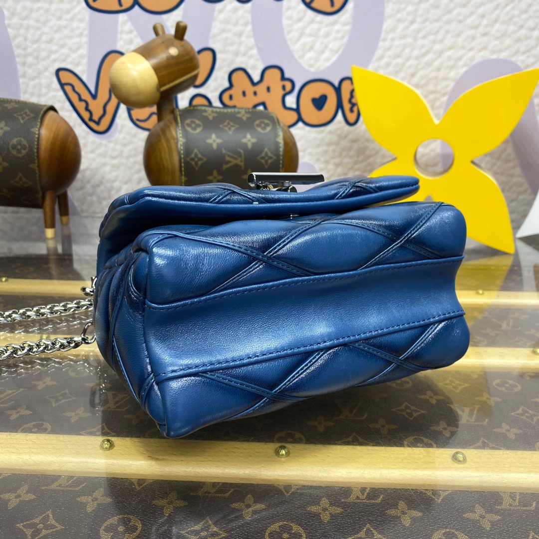 Louis Vuitton LV Lambskin GO-14 Small Bag Handbag M12434 in Blue