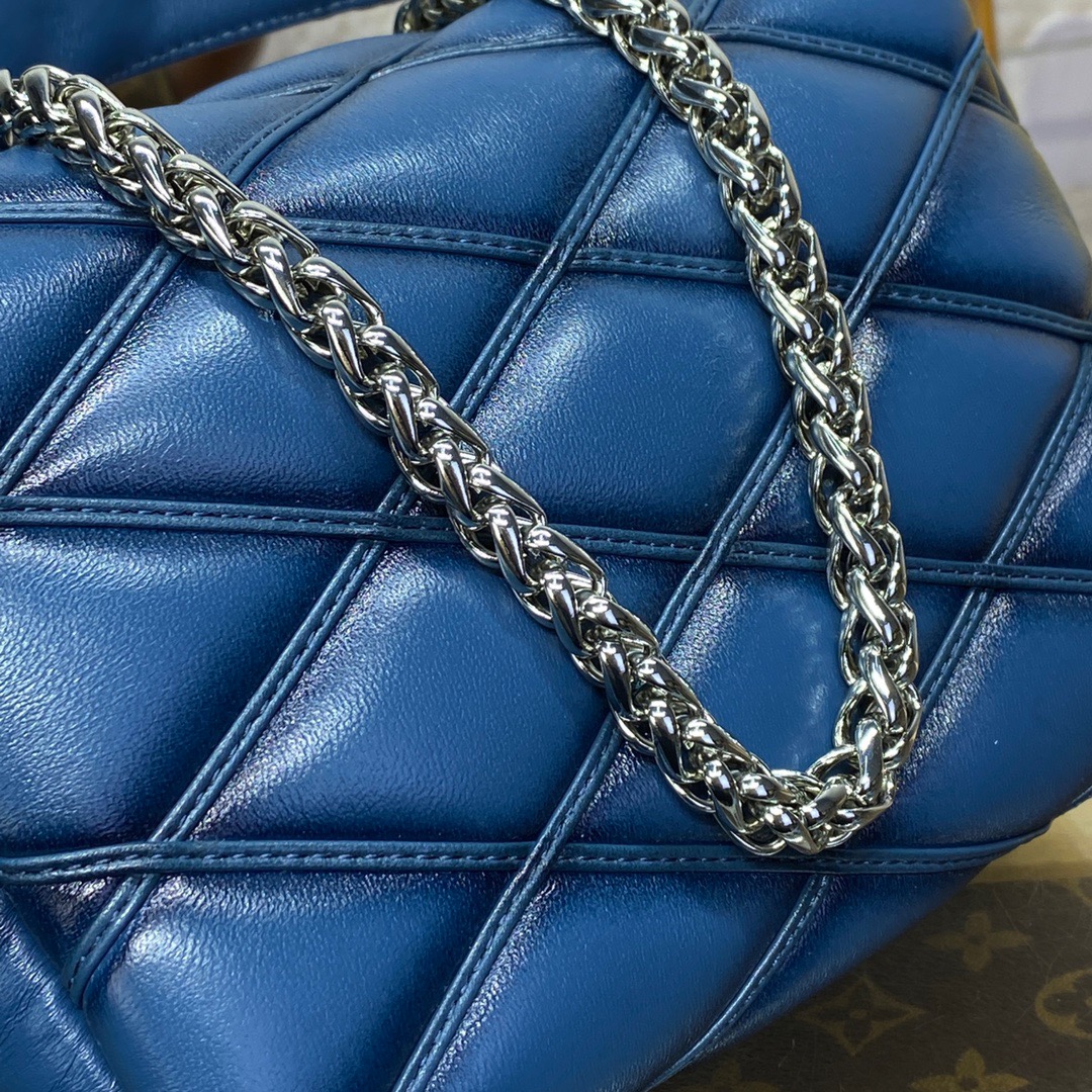 Louis Vuitton LV Lambskin GO-14 Small Bag Handbag M12434 in Blue