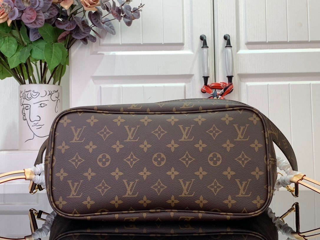 Louis Vuitton LV Neverfull Bandouliere Inside Out MM Bag Handbag M12096 Khaki