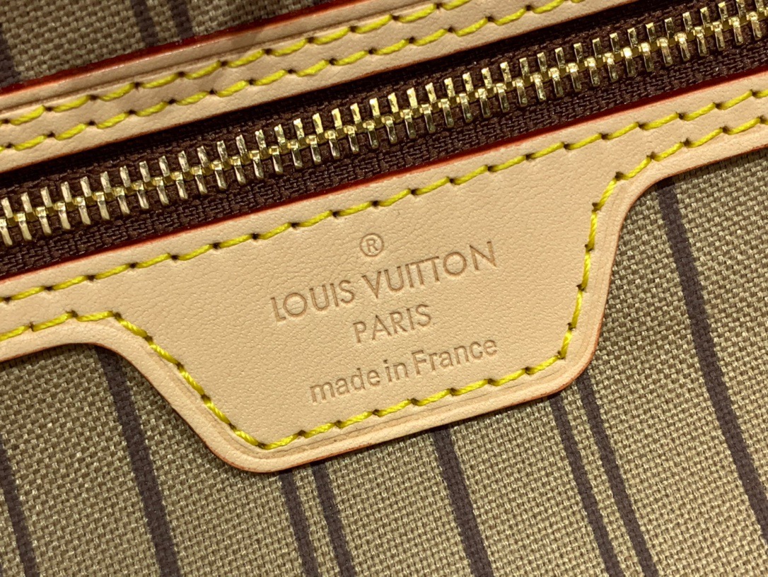 Louis Vuitton LV Neverfull Bandouliere Inside Out MM Bag Handbag M12096 Khaki