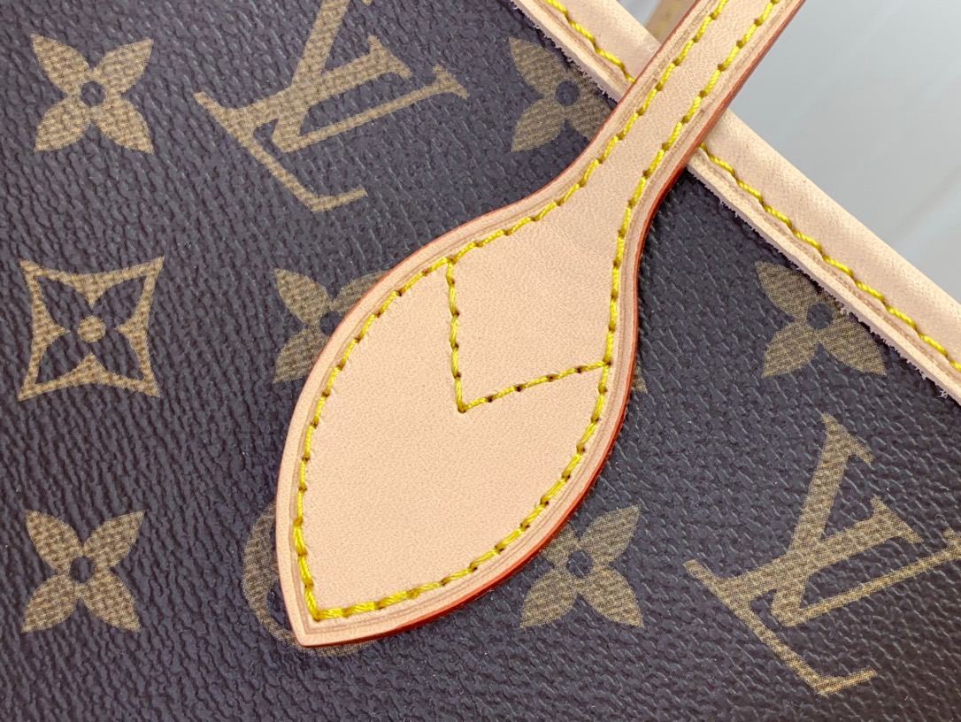 Louis Vuitton LV Neverfull Bandouliere Inside Out MM Bag Handbag M11947 Yellow