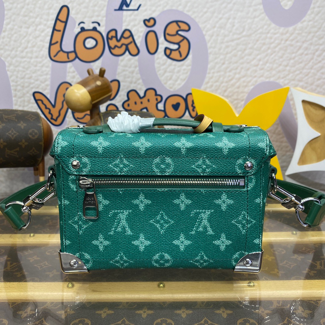 Louis Vuitton LV Men Monogram Soul Trunk Bag Handbag M12686 Green