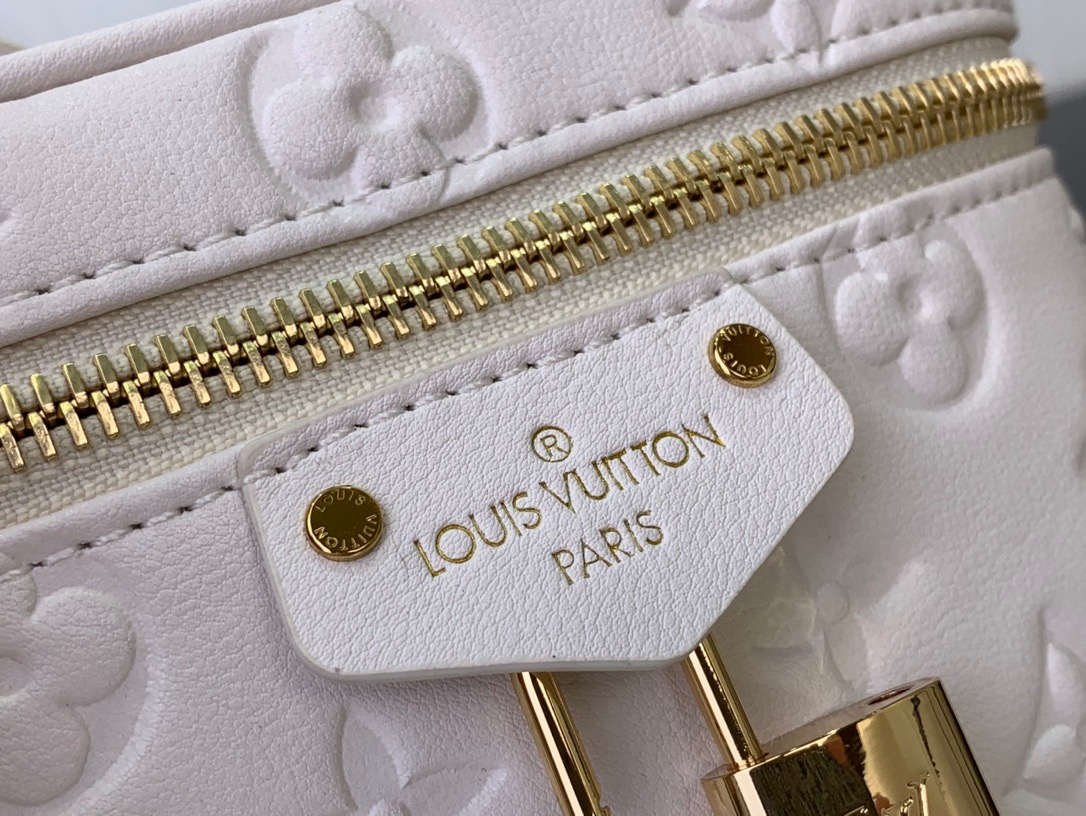 Louis Vuitton LV Lambskin Vanity Small Shoulder Bag Handbag M25219 Cream