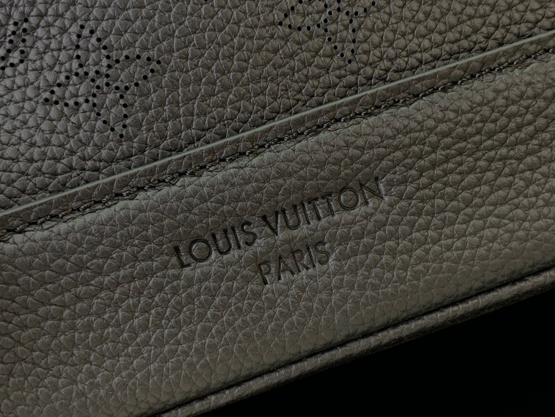 Louis Vuitton LV Real Leather Flore Bag Handbag M12139 Black