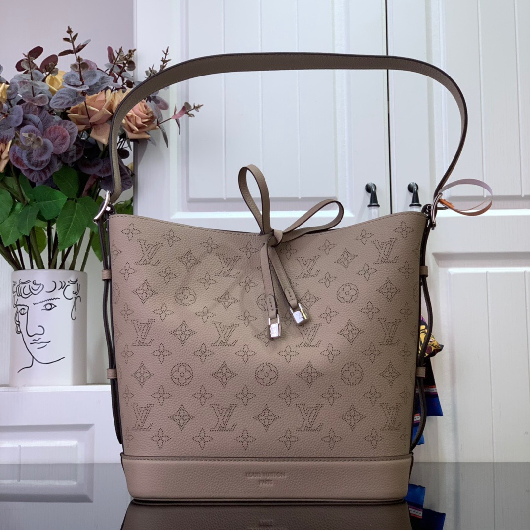 Louis Vuitton LV Real Leather Flore Bag Handbag M12140 Khaki