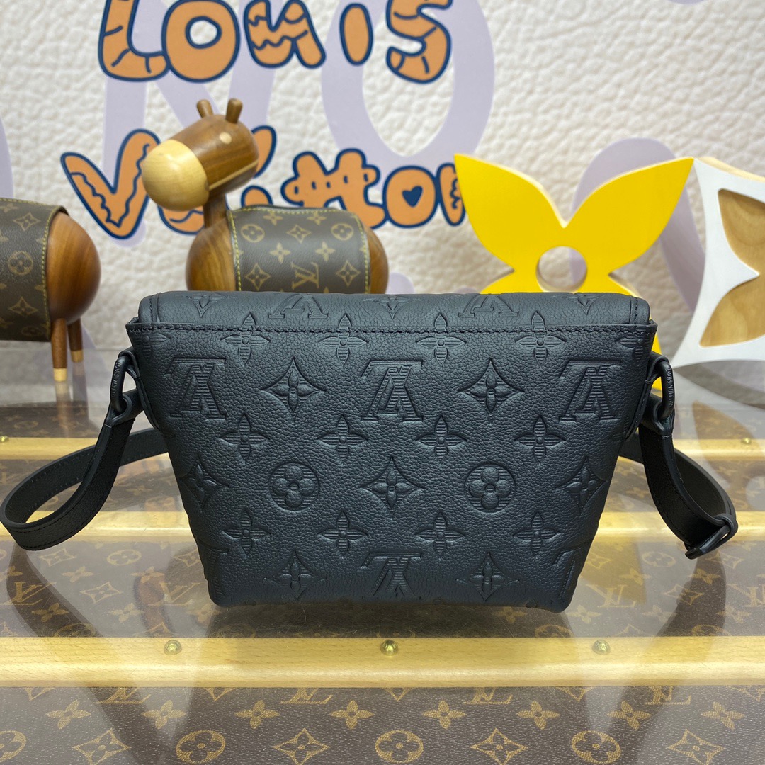 Louis Vuitton LV Men Pulse Mini Bag in Monogram Shadow M12636 Black