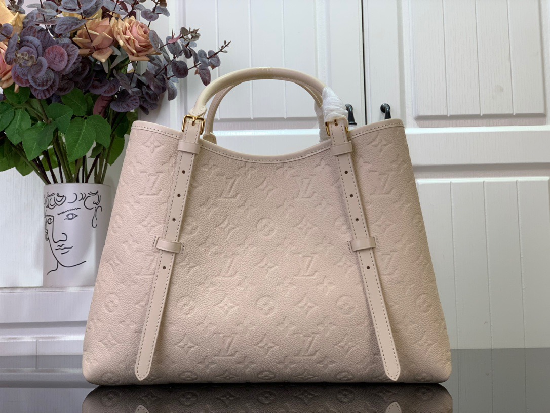 Louis Vuitton LV Calfskin Babylone Tote Medium Bag Handbag M47185 Cream