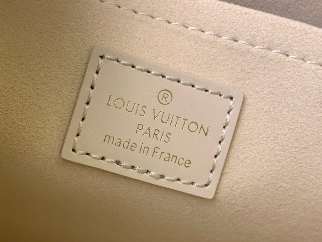 Louis Vuitton LV Calfskin Babylone Tote Medium Bag Handbag M47185 Cream