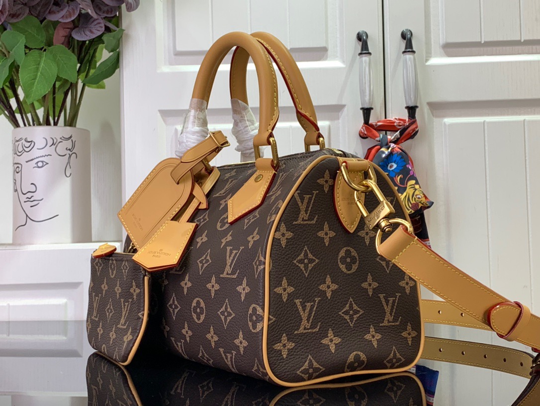 Louis Vuitton LV Monogram Speedy P9 Bandouliere 25 Bag Handbag M24443 Brown