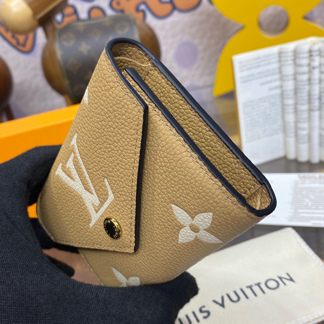 Louis Vuitton LV Calfskin Victorine Wallet Purse Cardholder M11988 Tan