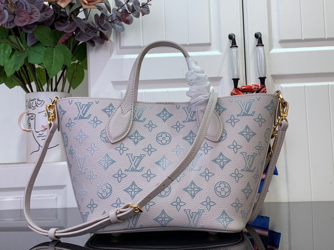 Louis Vuitton LV Calfskin Blossom PM Bag Handbag M12088 Cream