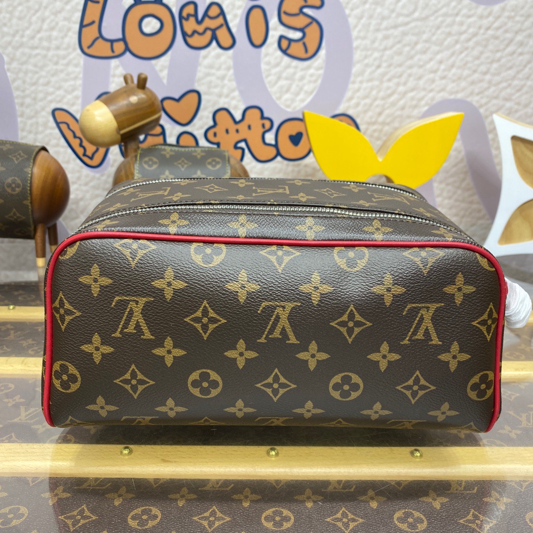 Louis Vuitton LV Monogram Dopp Kit Toiletry Bag Pouch M12640 Red