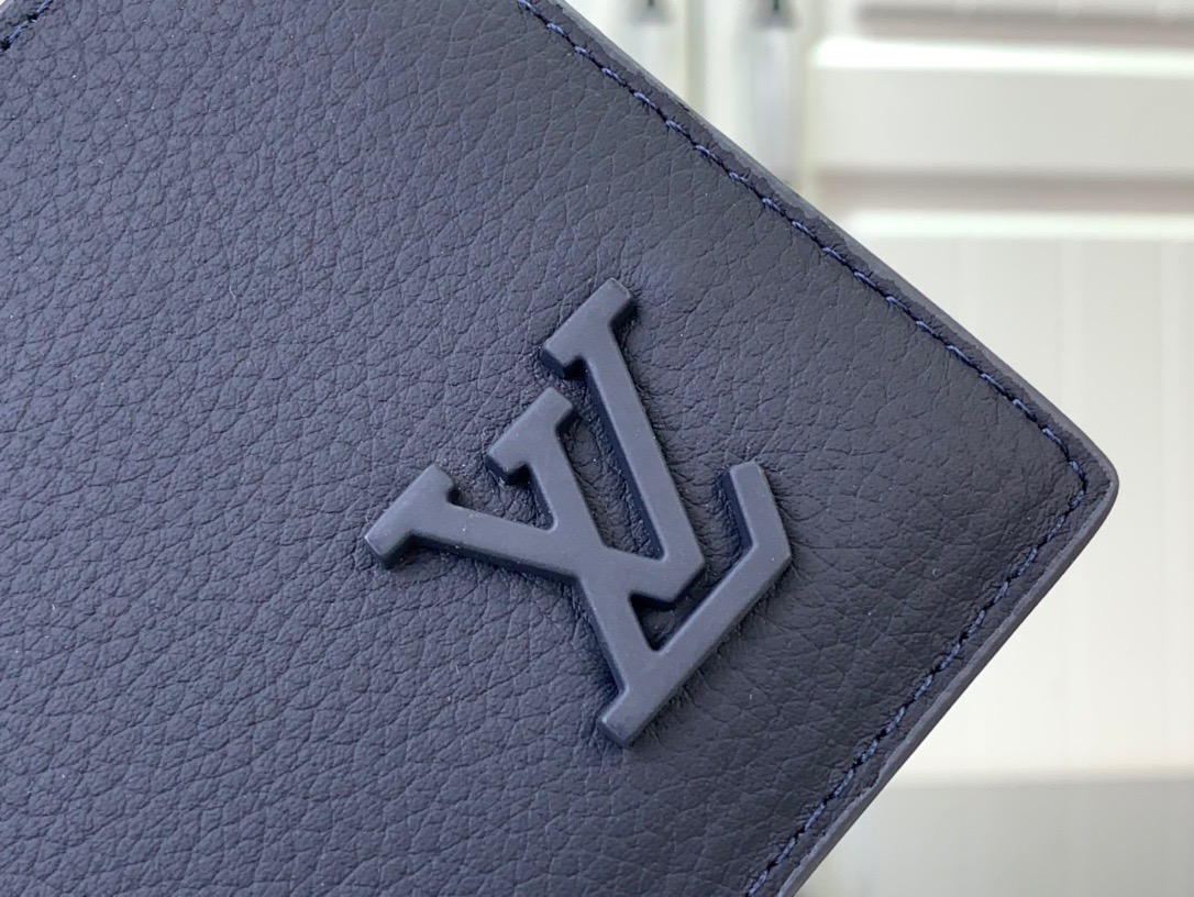 Louis Vuitton LV Men Portefeuille Multiple Wallet Purse M11531 Navy