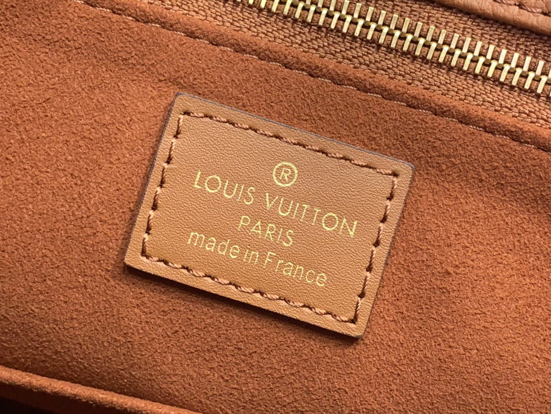 Louis Vuitton LV Calfskin Onthego MM Tote Bag Handbag M12775 Brown