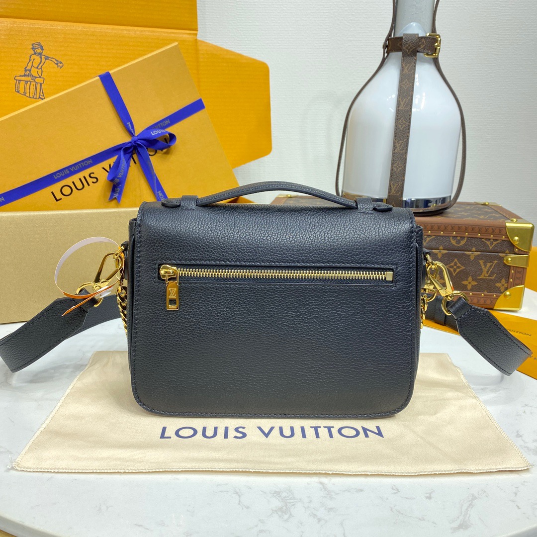 Louis Vuitton LV Calfskin Oxford Bag Handbag M22735 Black