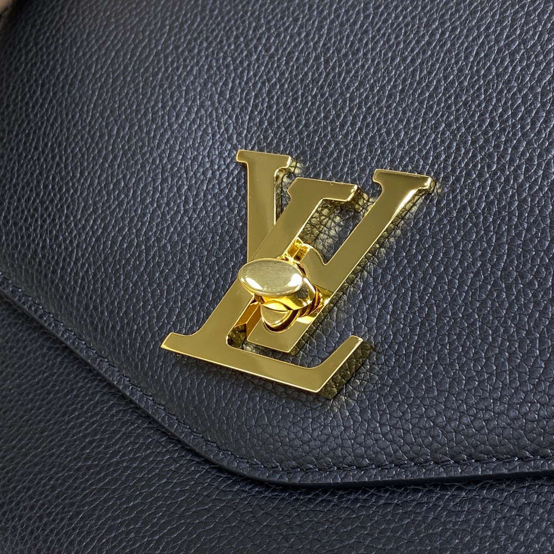 Louis Vuitton LV Calfskin Oxford Bag Handbag M22735 Black