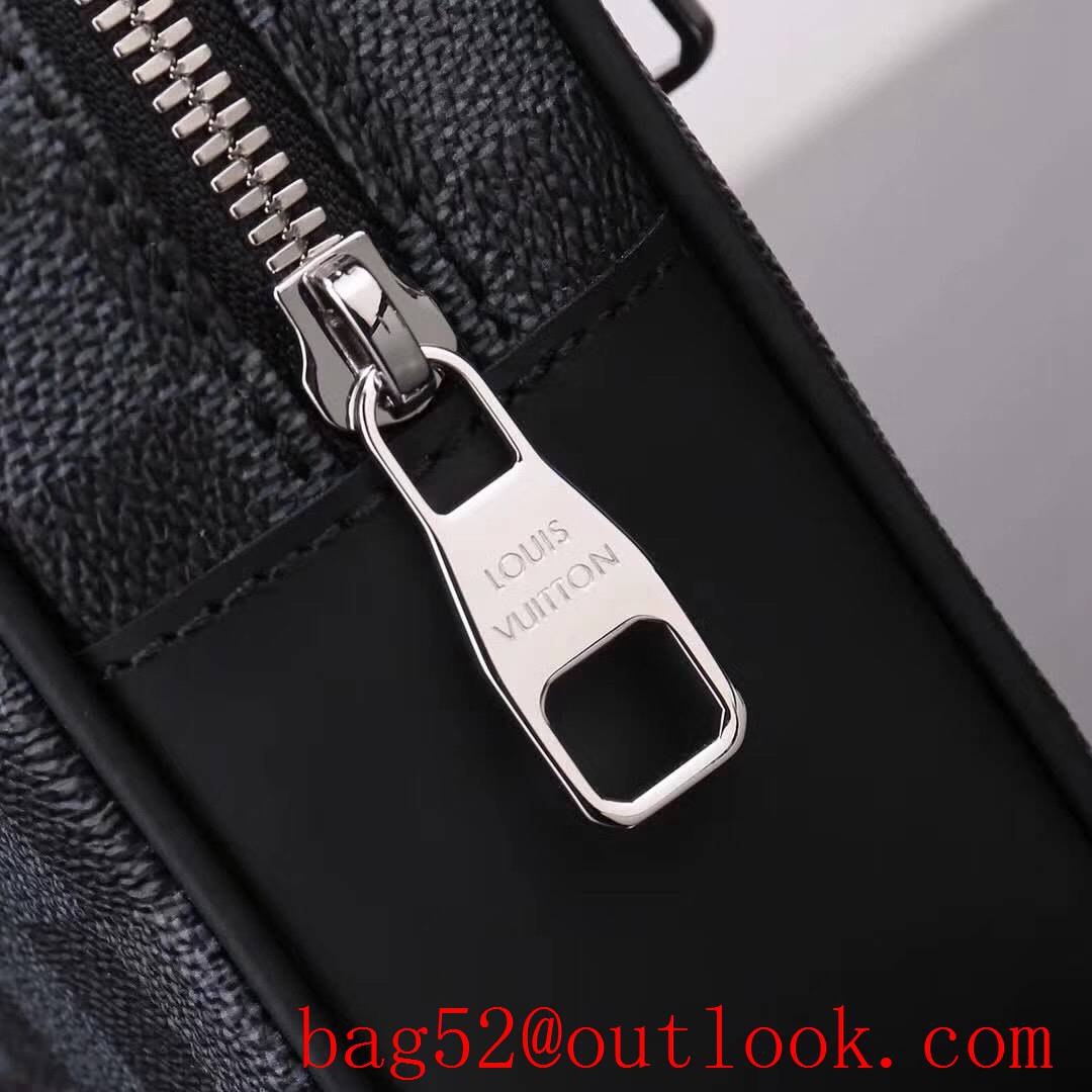 LV Louis Vuitton men damier graphite canvas kasai clutch purse N41664