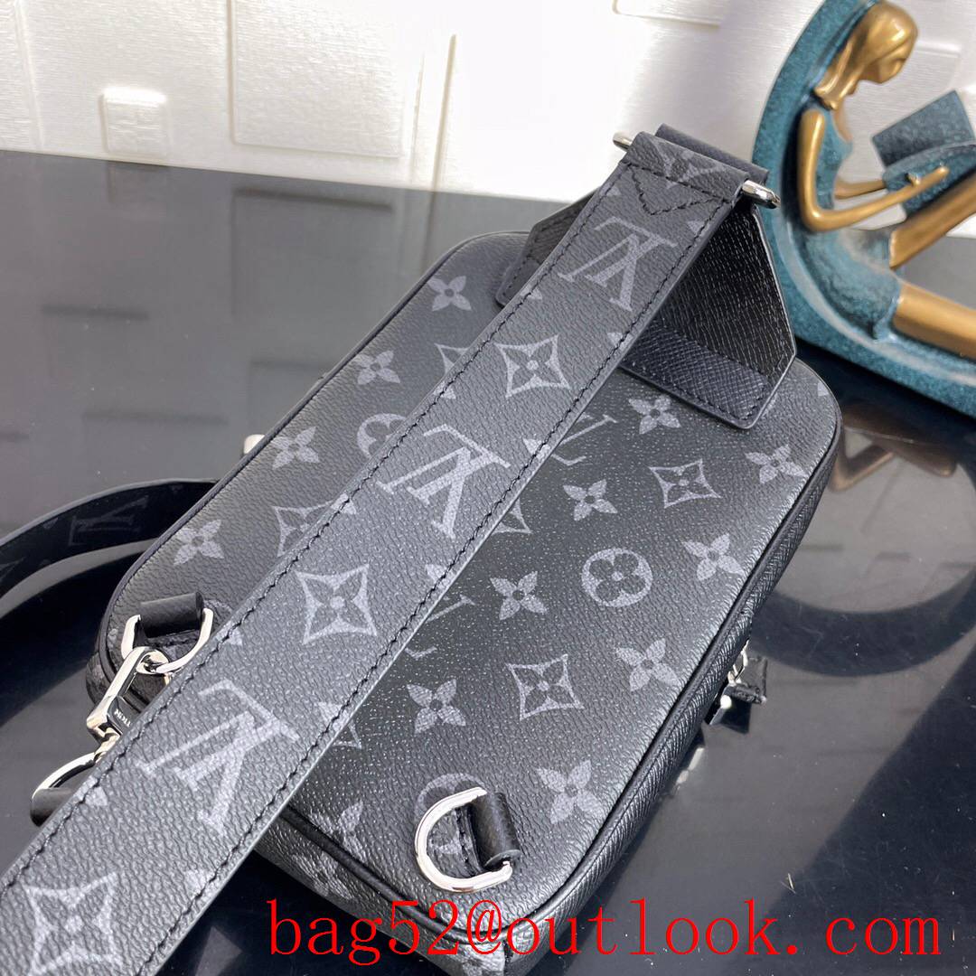 LV Louis Vuitton men mini outdoor slingbag canvas and supple taiga leather chest shoulder M30741