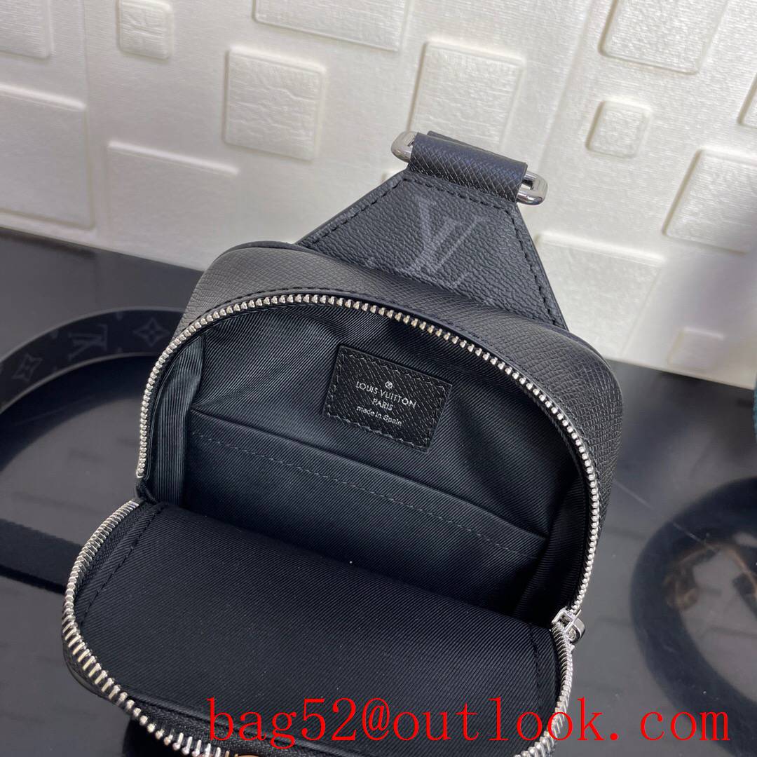 LV Louis Vuitton men mini outdoor slingbag canvas and supple taiga leather chest shoulder M30741