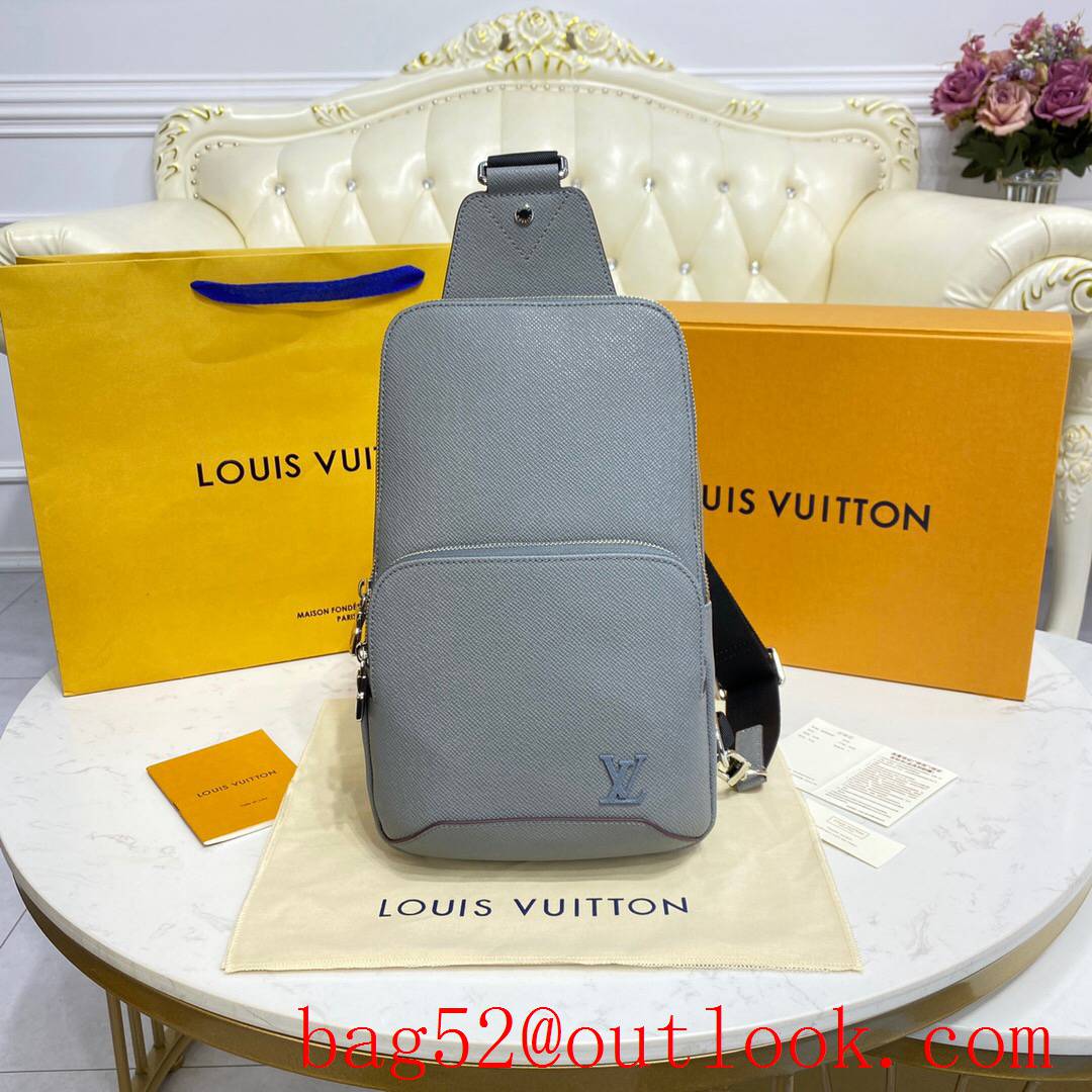 LV Louis Vuitton men avenue sling bag gray chest bag M30801